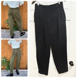 Aritzia The Group Babaton Balboa Pant Black High-waisted Pleated Utility Pants 6